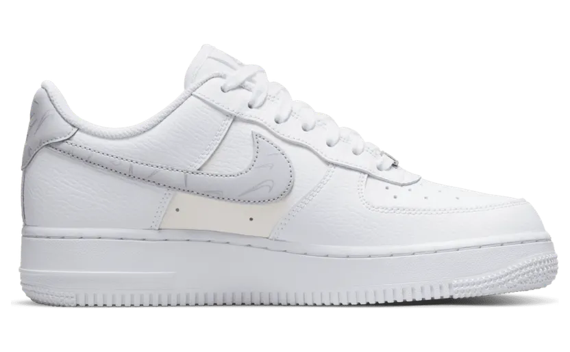 Nike Air Force 1 ’07 Mini Swooshes White Sail Metallic Silver Pure Platinum (W) (DV2237-100)