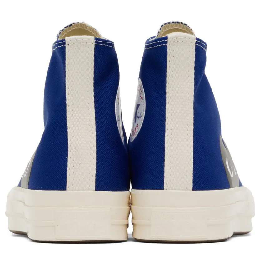 Comme des Garçons Play Blue Converse Edition Half Heart Chuck 70 High Sneakers (P1K122) (2)