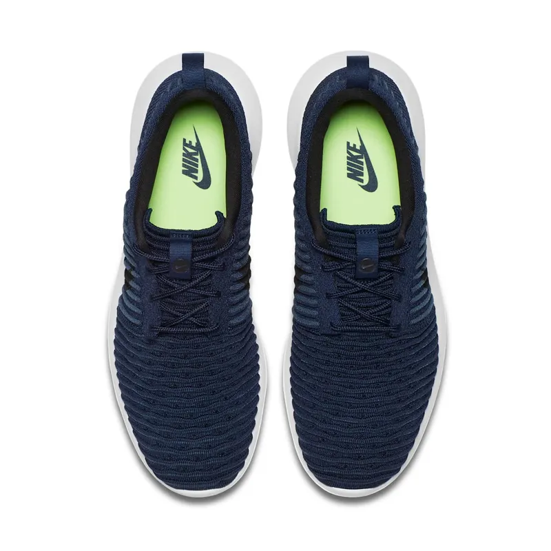Nike Roshe Two Flyknit College Navy College Navy/White-Squadron Blue-Black (844833-400)