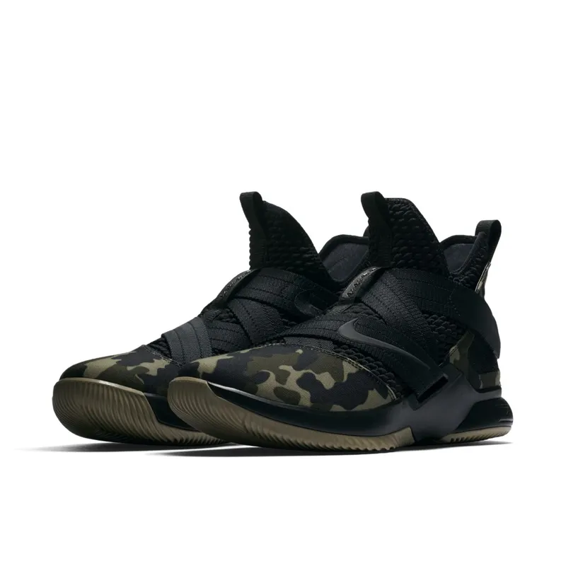 Nike LeBron Zoom Soldier 12 Camo Black/Hazel Rush-Black (AO4054-001)