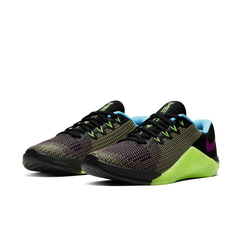 Nike Metcon 5 AMP Black (W) Black/Green Strike-Blue Fury-Fire Pink (CD3398-063)