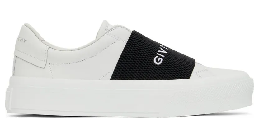 Givenchy White & Black City Court Slip-On Sneaker (BE0029E1BC116)
