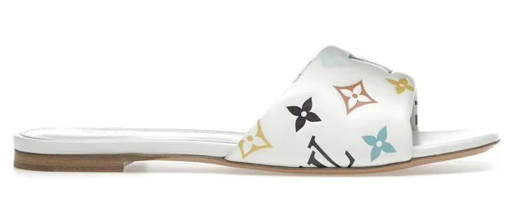 Louis Vuitton 6AM Flat Mules Takashi Murakami White (1AGVW7)