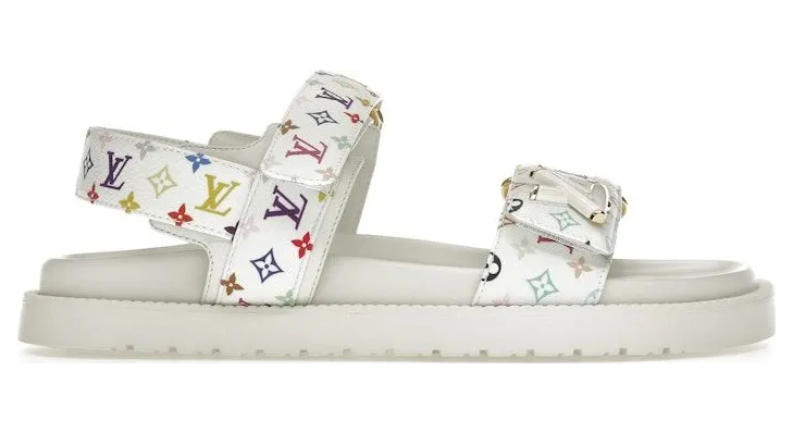 Louis Vuitton LV Sunset Flat Comfort Sandal Takashi Murakami White (1AGXEQ)