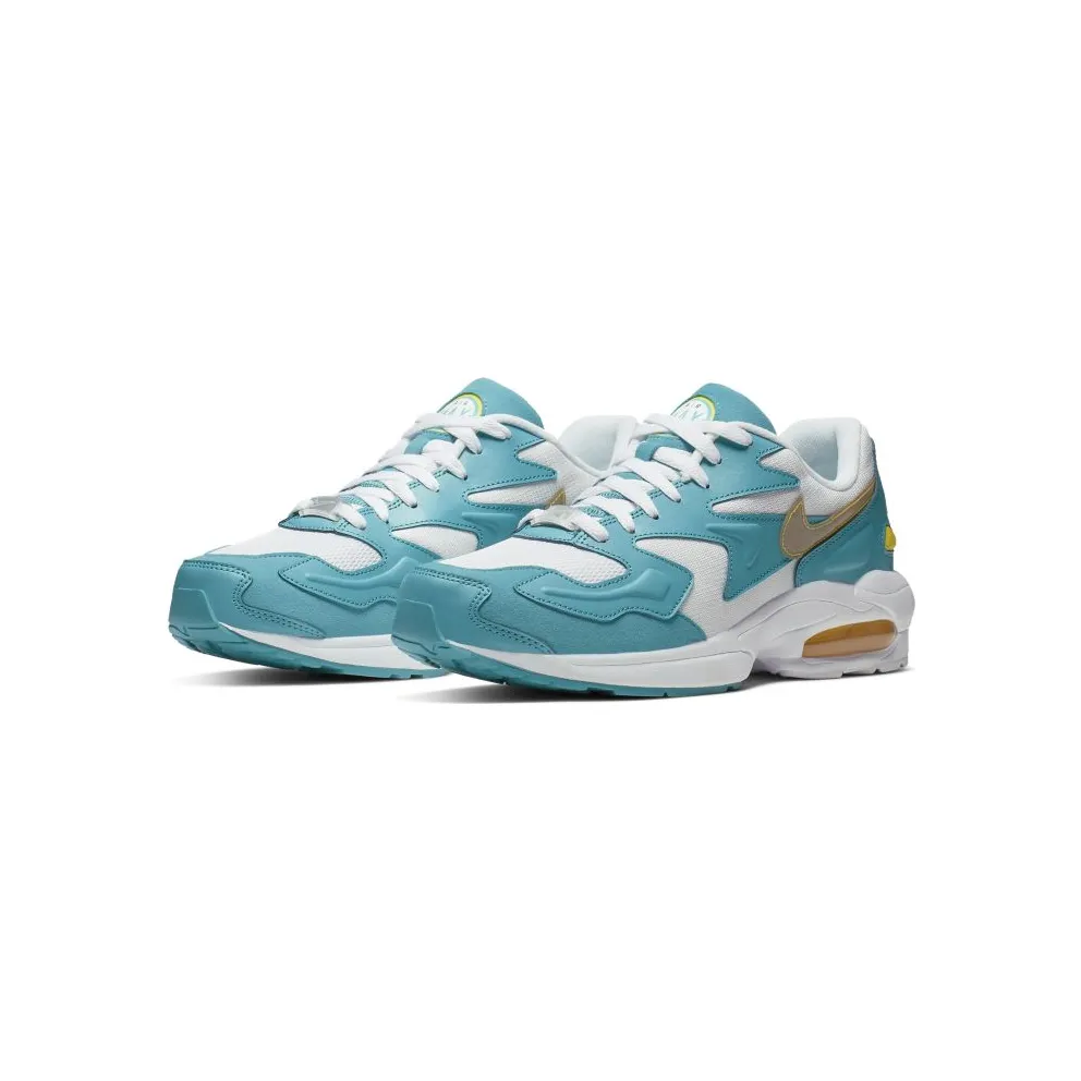 Nike Air Max 2 Light ‘Teal Nebula’ White/Teal Nebula-Metallic Silver-Dynamic Yellow (AO1741-105)