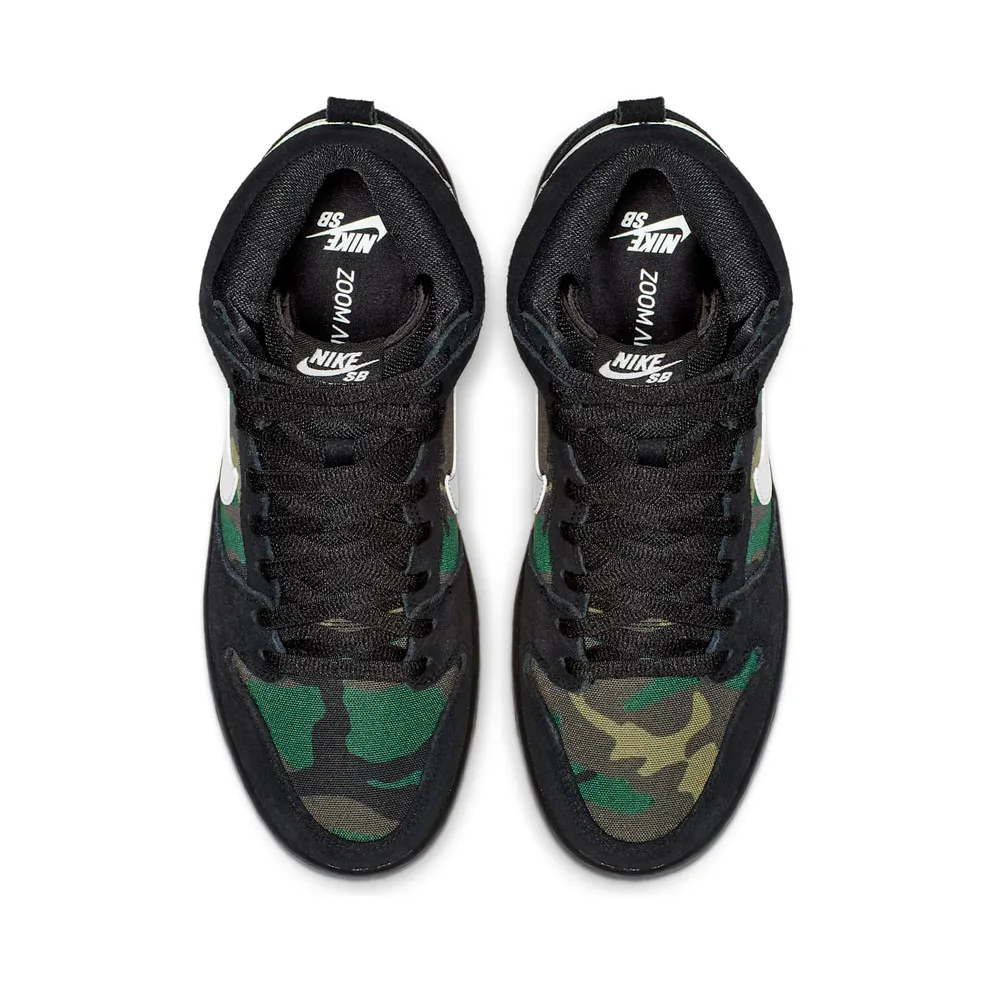 Nike SB Dunk High Camo Black/White-Iguana (BQ6826-001)