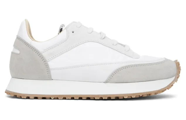 Spalwart White and Grey Tempo Low Sneakers (5113 956 0000)