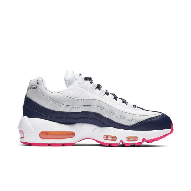 Nike Air Max 95 Midnight Navy Pure Platinum Laser Orange (W) Midnight Navy/Pure Platinum-White-Laser Orange (307960-405)