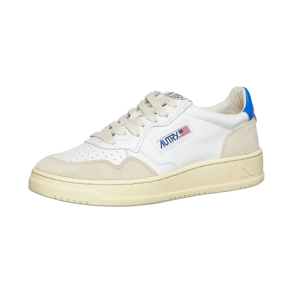Autry Medalist Low Leather / Suede White / Princess Blue (AULWLS49)