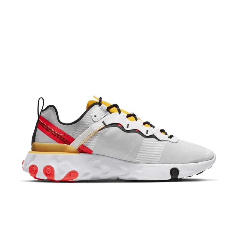 Nike React Element 55 White Black Crimson Gold White/Black-Bright Crimson-University Gold (BQ6166-102)