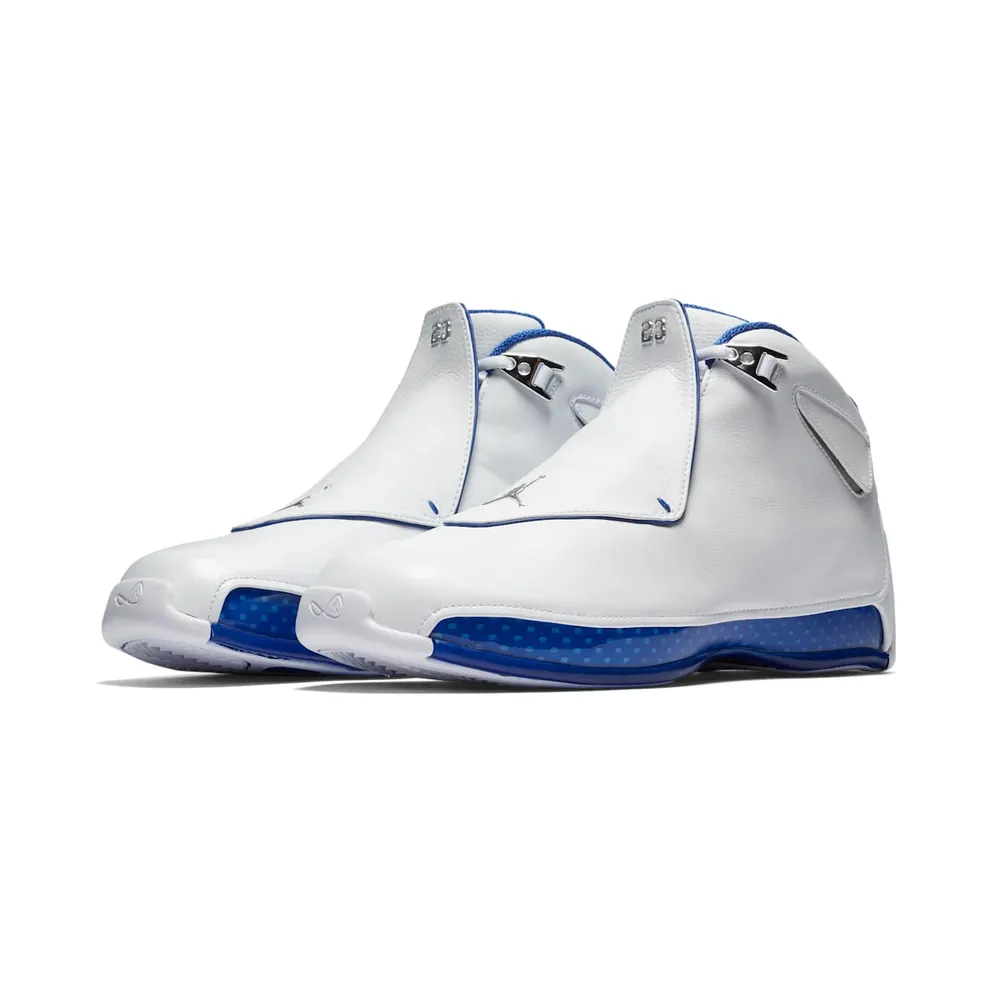 Jordan 18 Retro White Sport Royal White/Metallic Silver-Sport Royal (AA2494-106)