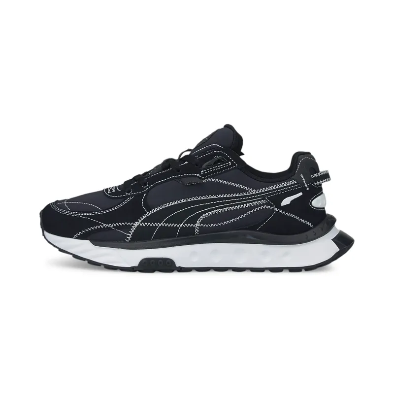 Women’s PUMA Wild Rider Embroidered Black/White (383698-02)
