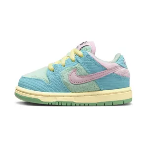 Nike SB Dunk Low Verdy Visty “Blue Gaze / Bicycle Yellow / Enamel Green / Light Arctic Pink” (FZ7194-400)