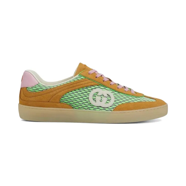 Gucci G75 Low Sneakers Green Brown Pink (832463 AAEZA 2241)