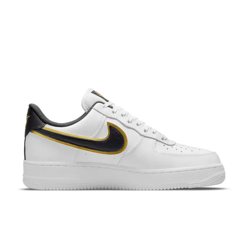 Nike Air Force 1 07 LV8 Double Swoosh White Metallic Gold (DA8481-100)