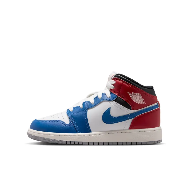 Air Jordan 1 Mid GS “True Blue / Varsity Red / Black / Summit White” (DQ8423-406)