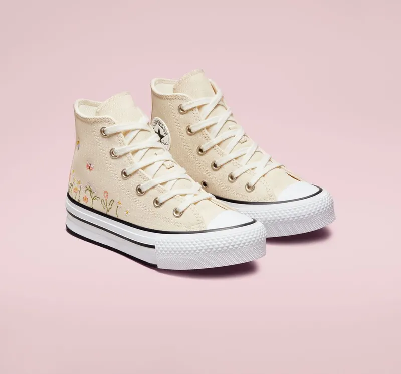 Converse Chuck Taylor All Star Lift Platform Floral Embroidery (A01615C)