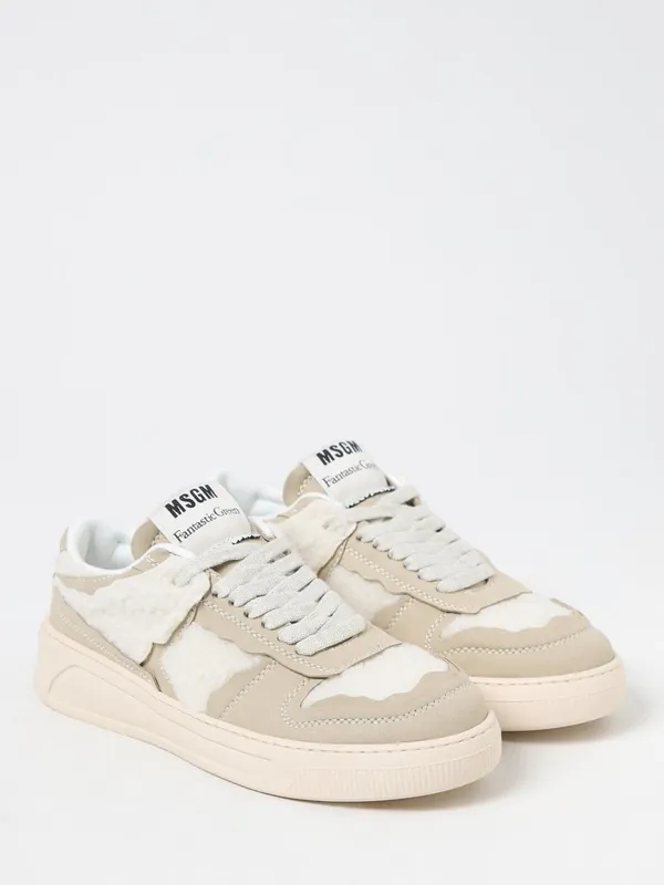 Msgm Acbc x sneakers in leather and RePET Beige (3541MDS17281723)