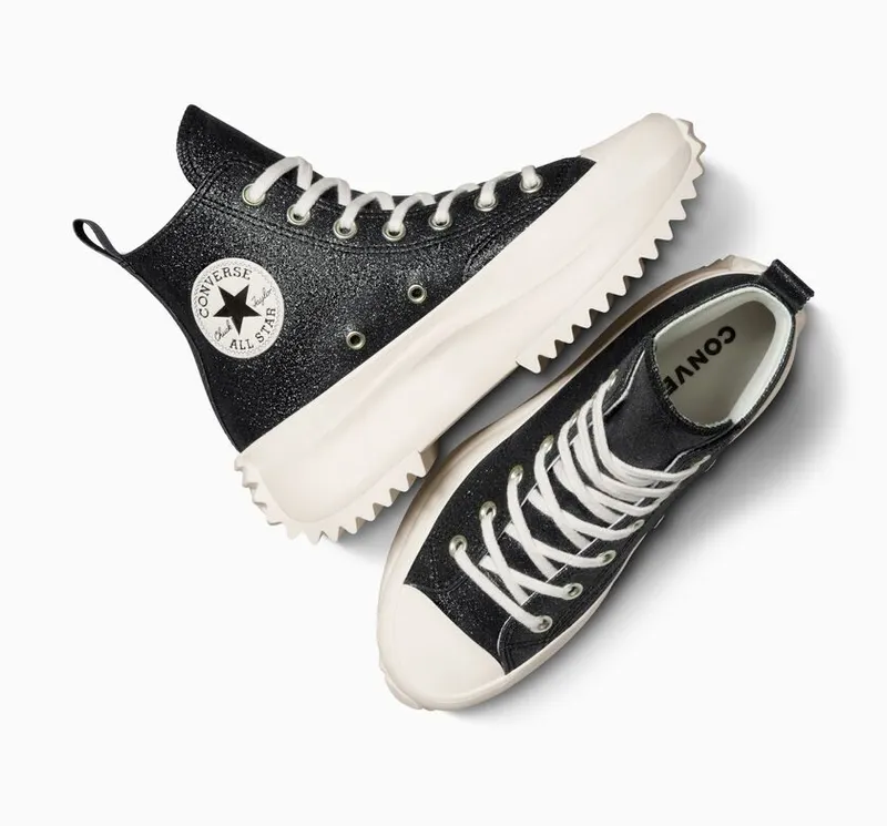 Converse Run Star Hike Platform Glitter Black/egret/egret – “Black” (A07947C)