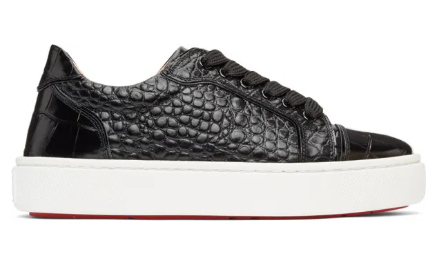 Christian Louboutin Black Croc Vieirissima Sneakers (3200160)