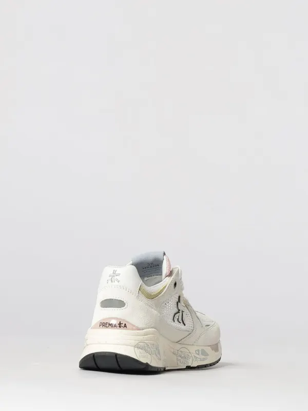 Premiata Mased Suede and Nylon Sneakers White 1 (MASED8206) (2)