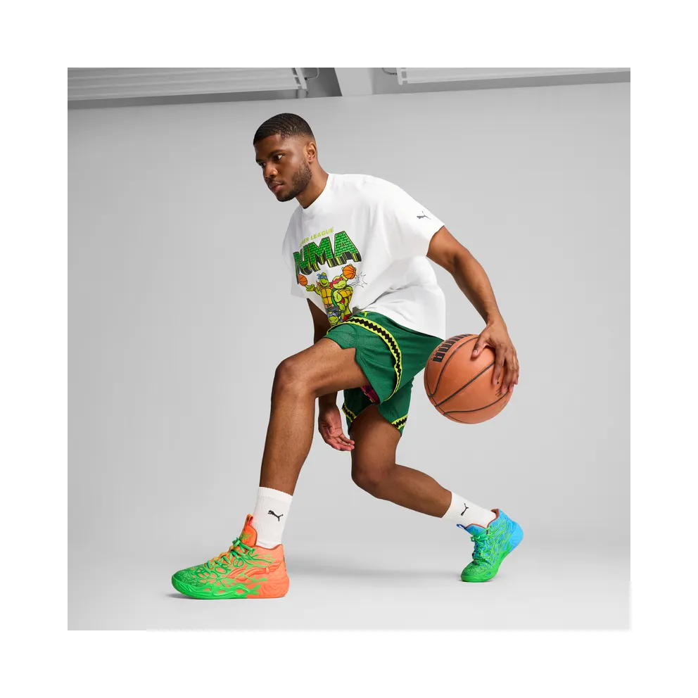 Puma HOOPS x TMNT MB.04 LM “Fluro Green Pes / Puma Green / Bright Aqua / Orange Glow” (311307_01)