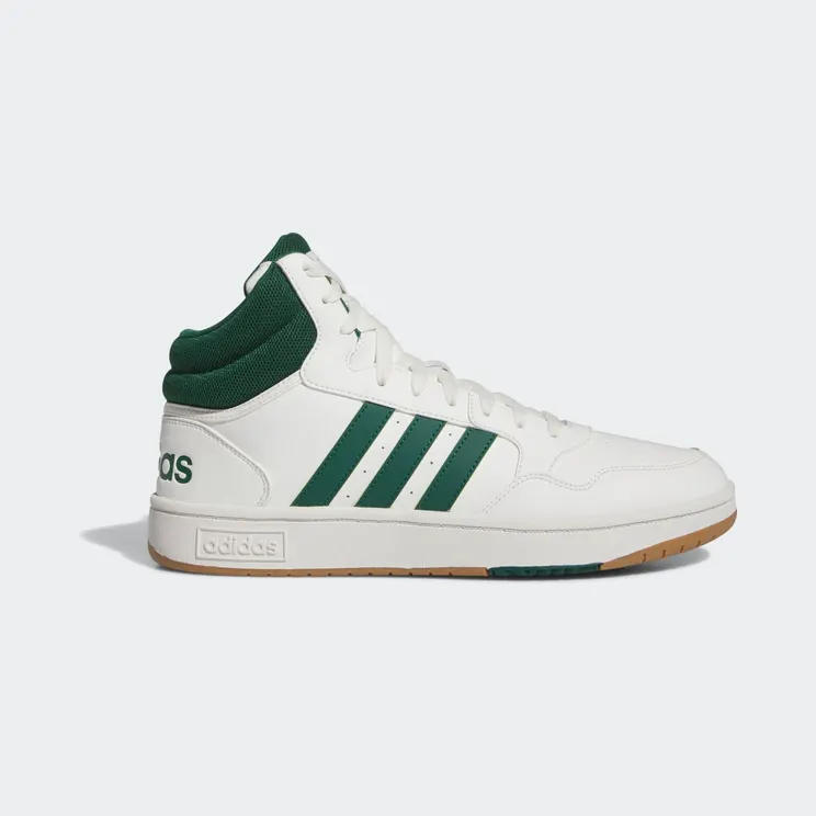 adidas Hoops 3.0 Mid Lifestyle Basketball Classic Vintage Core White / Collegiate Green / Gum (IG5570)