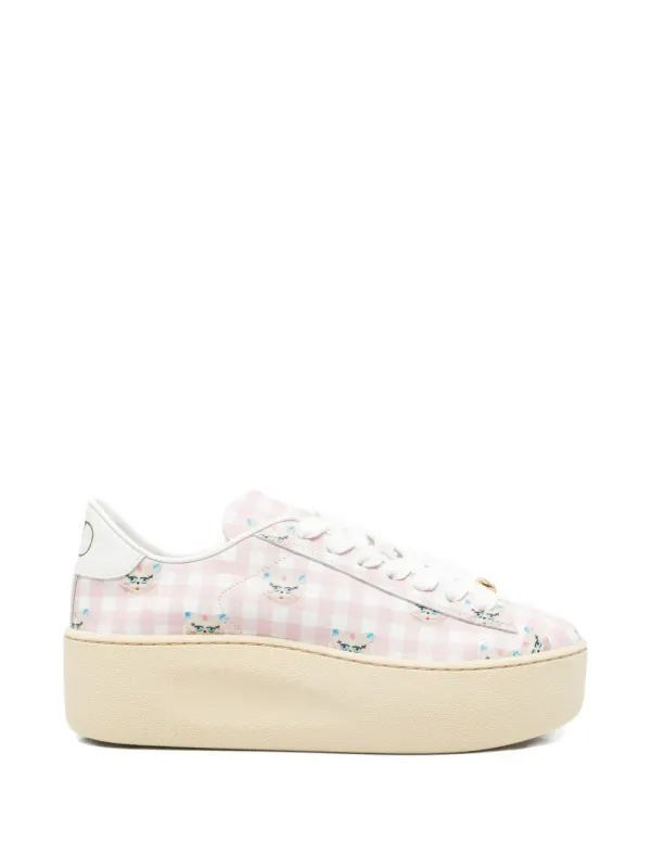 Valentino Garavani Plateau-Sneakers mit Vichy-Karo – Rosa (WS0PA8URI)