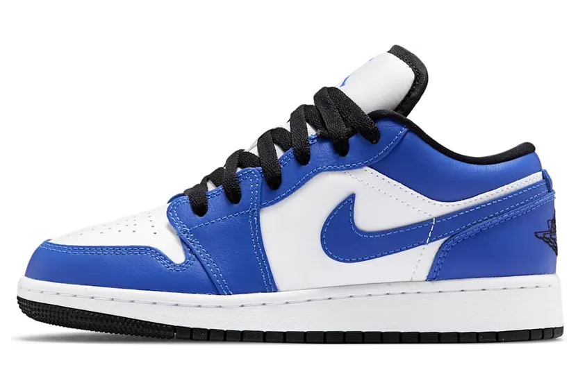 Air Jordan 1 Low GS ‘Game Royal’ White/Game Royal/Black (553560-124)