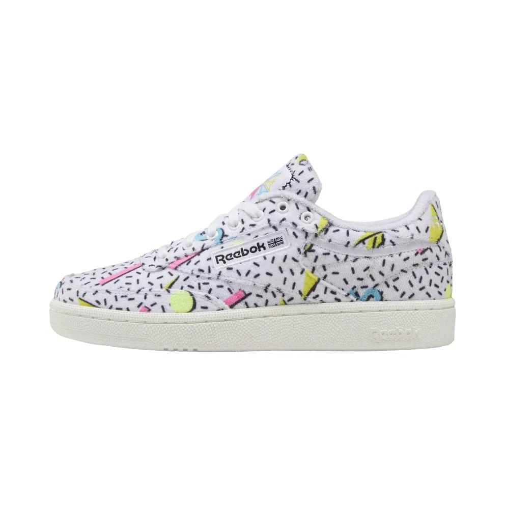 Reebok Club C 85 White / Electric Flash F17-r / Neon Blue (FV1086)