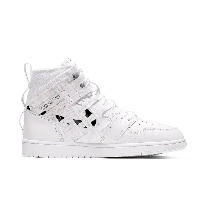 Jordan 1 Cargo White Black White/Black-Metallic Silver-Orange Blaze (CD6757-100)