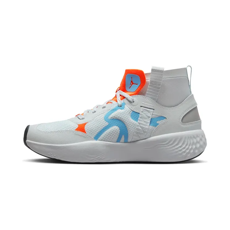 Jordan Delta 3 Mid Pure Platinum Chambray Total Orange (DR7614-004)