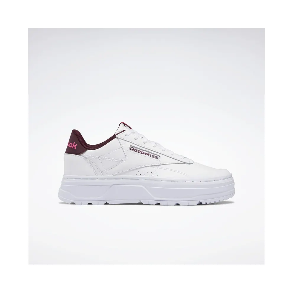 Reebok Club C Double GEO Cloud White / Pursuit Pink / Maroon (H67347)
