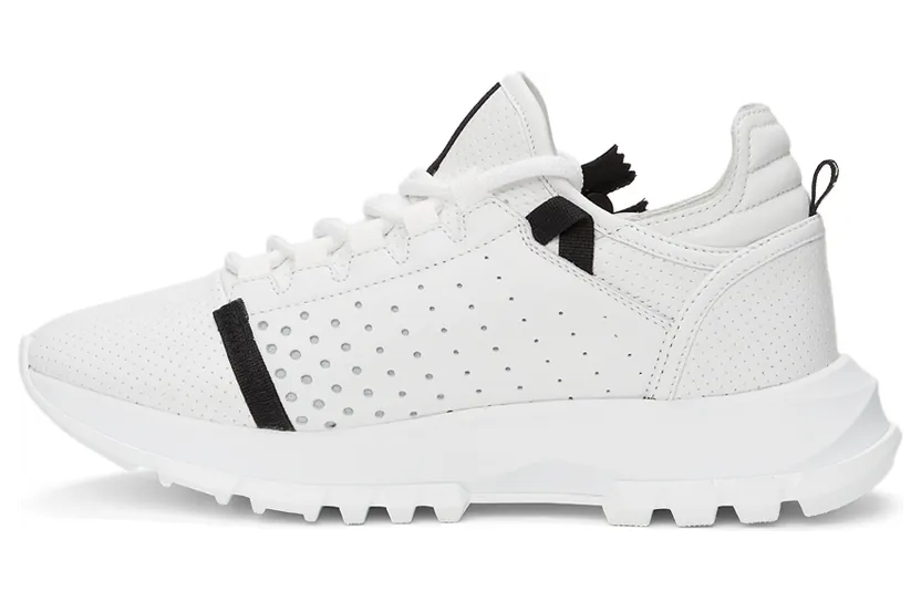Givenchy White Perforated Leather Spectre Runner Zip Low Sneakers (BE0019E0SV116) (3)