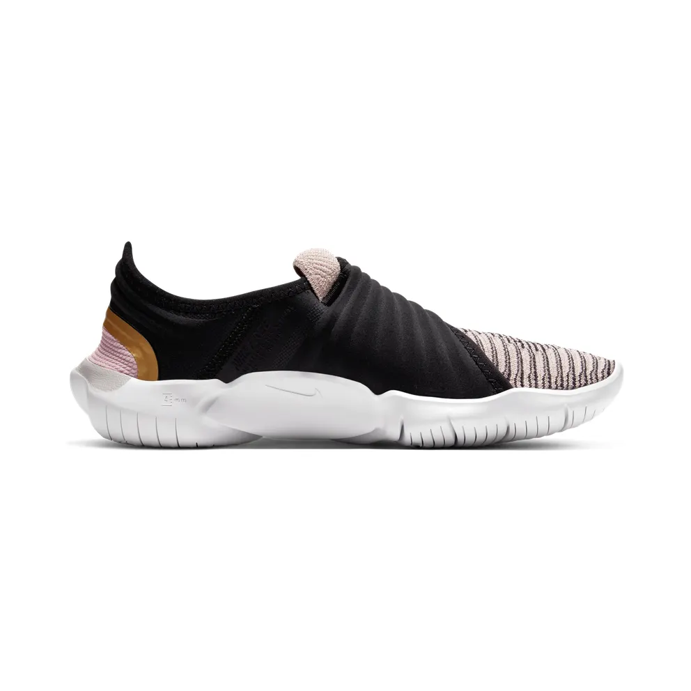 Nike Free RN Flyknit 3.0 “Black / Plum Chalk / Metallic Gold” (AQ5708-010)