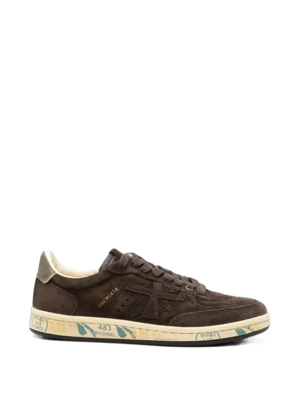 Premiata logo-patch suede – Bruin (8446D)