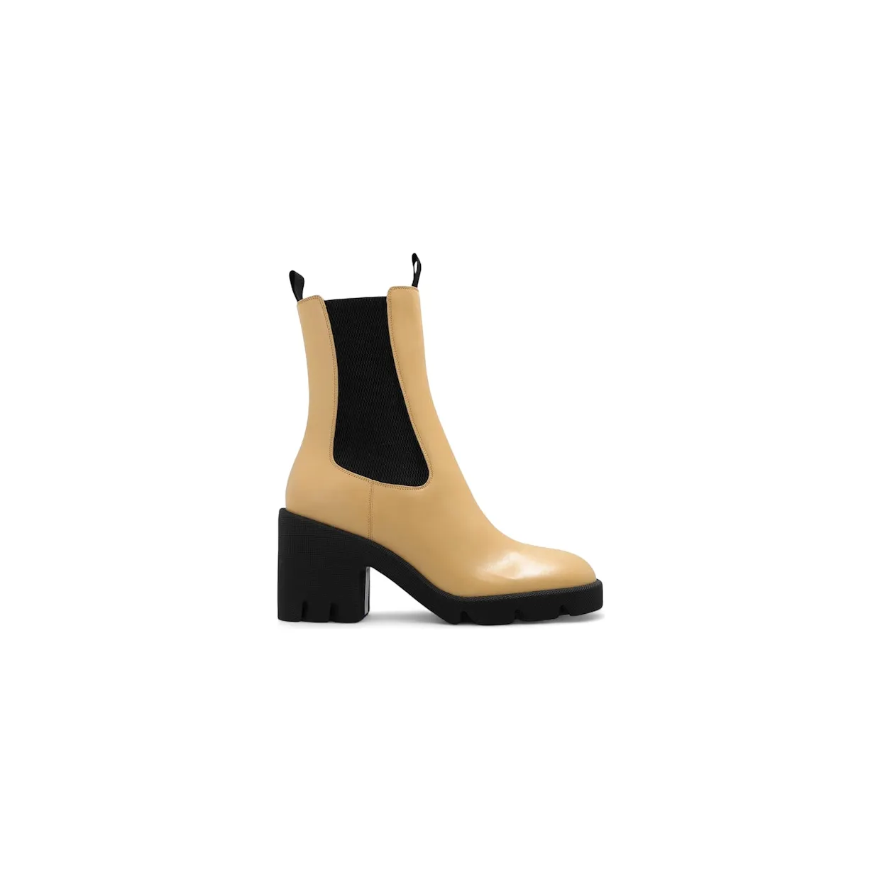 Burberry Stride Platform Ankle Boots Custard (8080326)