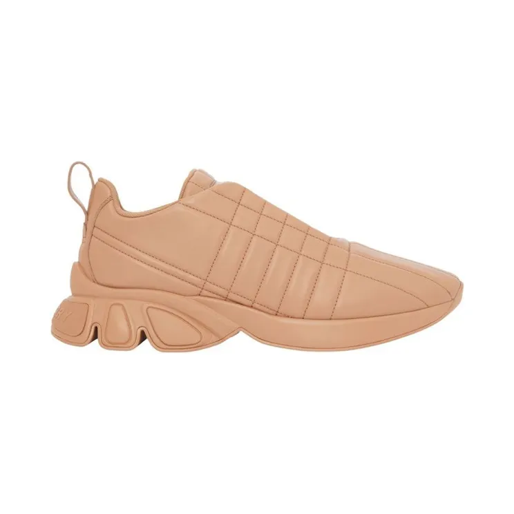 Burberry Quilted Leather Classic Trainer Dark Biscuit (8060225)