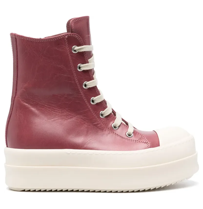 Rick Owens Mega Bumper leren sneakers – Roze (RP02D3859LRI)