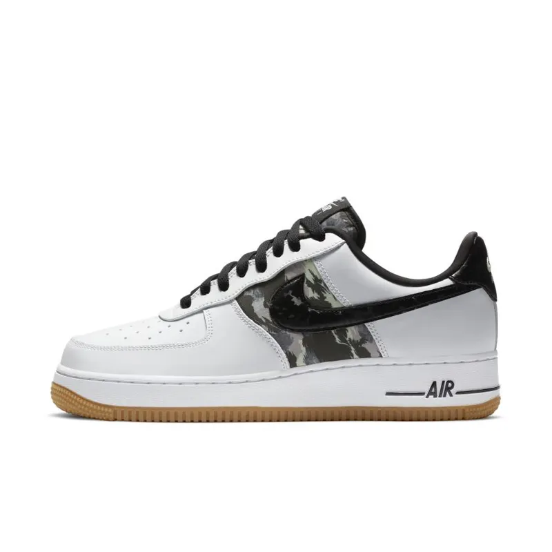 Nike Air Force 1 Low White Ripstop Camo Black Gum White/Black-Gum (CZ7891-100)