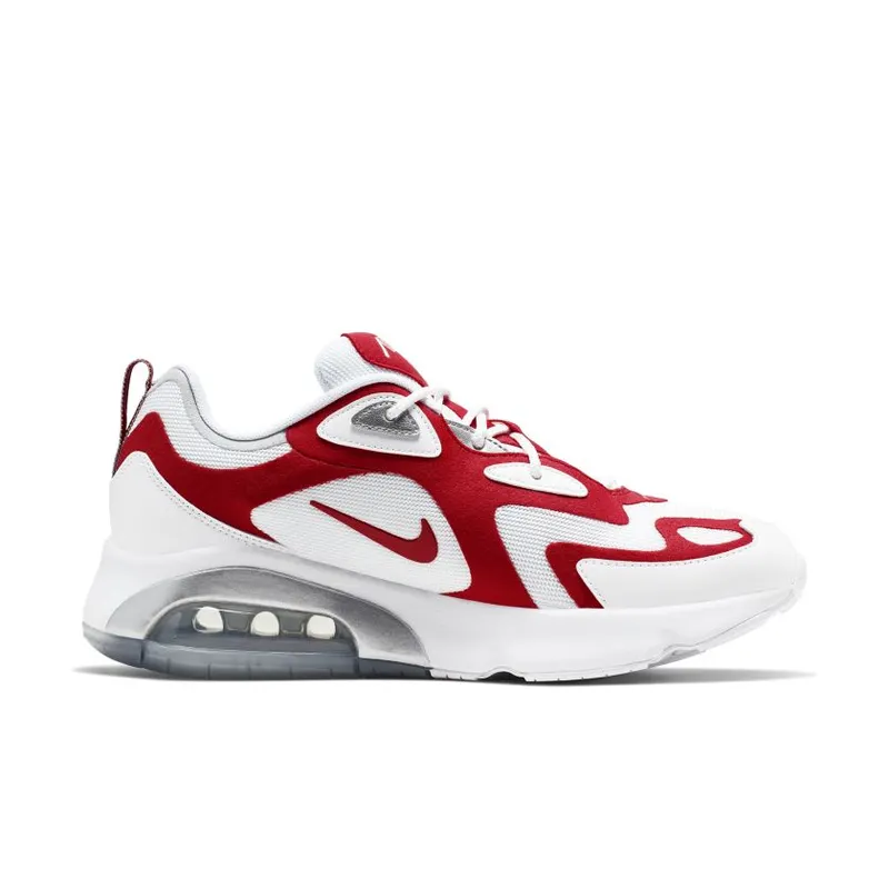Nike Air Max 200 White University Red White/University Red/Metallic Silver (AQ2568-100)