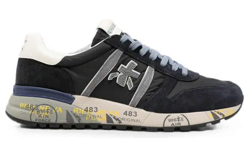 Premiata Lander Sneakers mit Logo-Patch – Blau (LANDER8656)