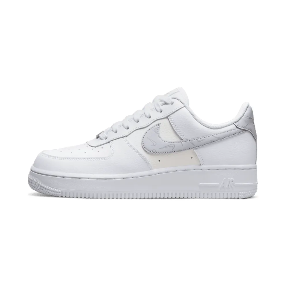 Nike Air Force 1 ’07 Mini Swooshes White Sail Metallic Silver Pure Platinum (W) (DV2237-100)