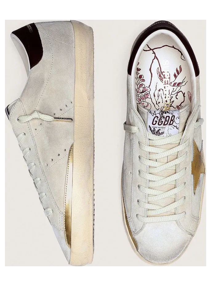 Golden Goose Super-Star Cny In Ivory Suede With Metallic Leather Star And Leather Heel Tab (GWF01002.F008303.15920) (3)
