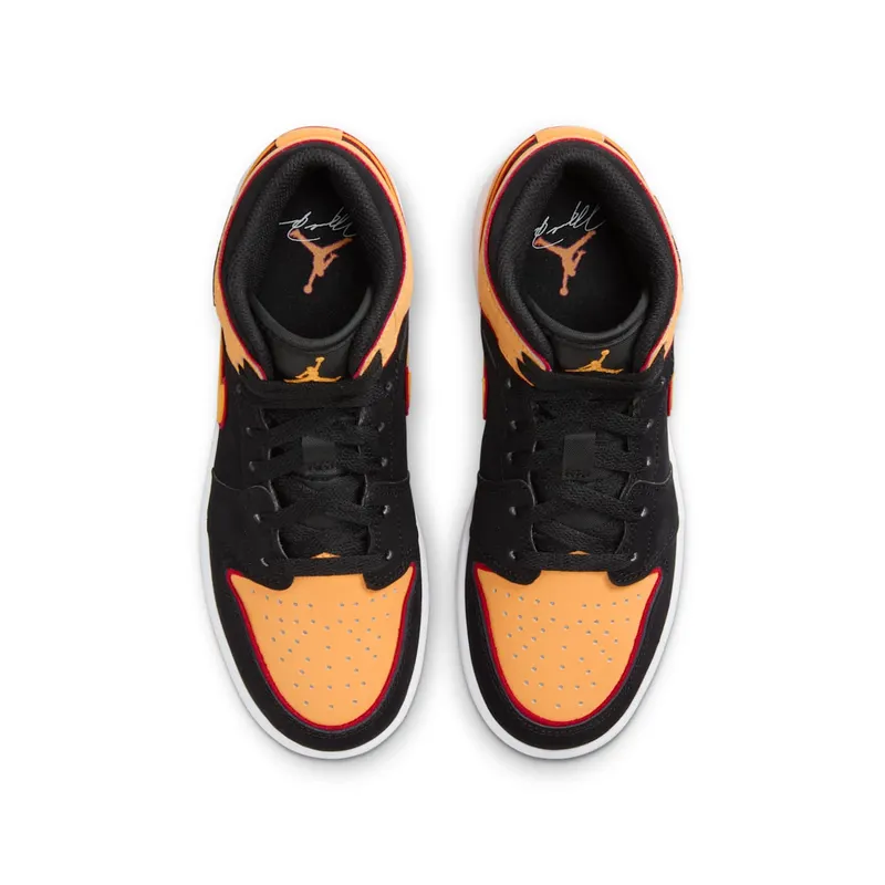 Jordan 1 Mid SE Black Vivid Orange (FJ4924-008)