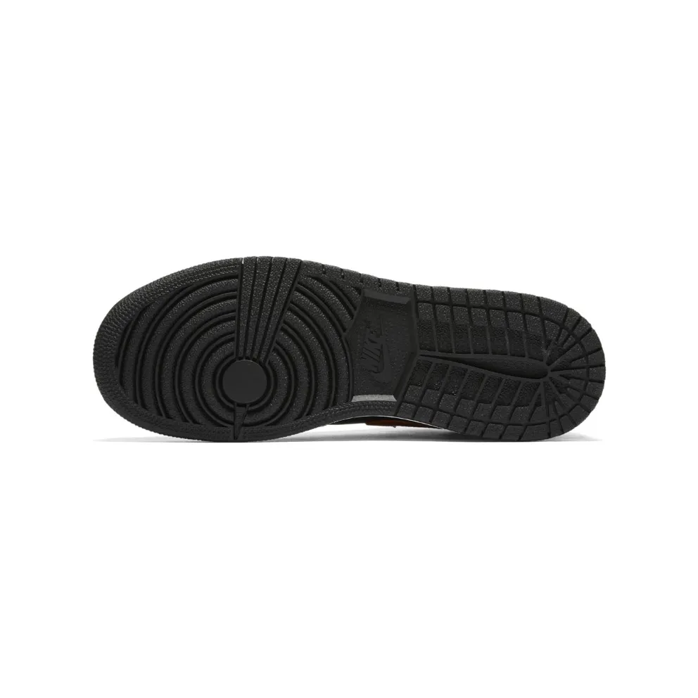 Jordan 1 Retro Mid Black Gym Red (GS) Black/Gym Red-Gym Red-White (554725-009)