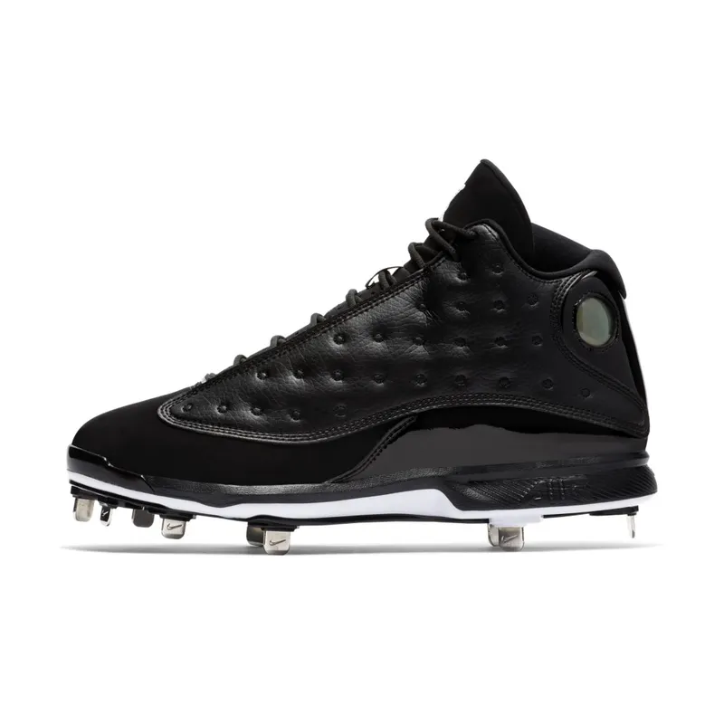 Jordan 13 Retro Metal Cleat Black Black/White-White (AR4476-001)