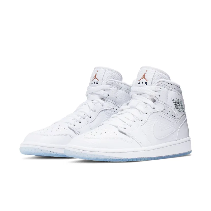 Jordan 1 Mid Unite Totale (W) White/Midnight Navy-Metallic Red Bronze (CI9100-100)