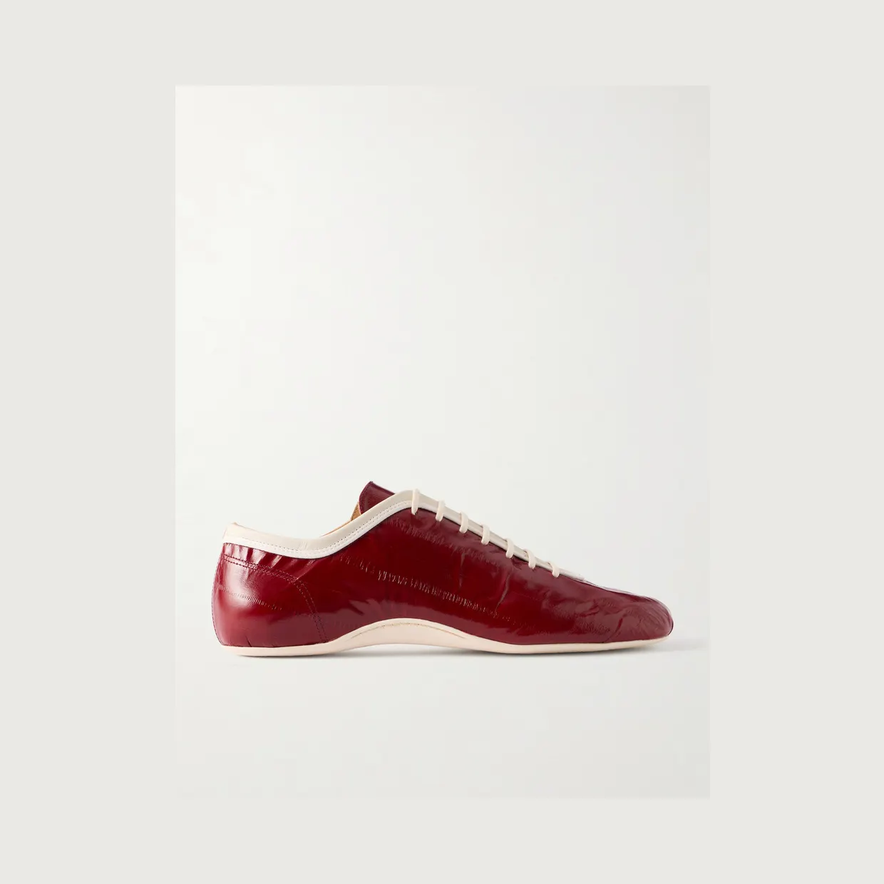 Dries Van Noten Glossed Leather Sneakers Red (262-021703-0403)