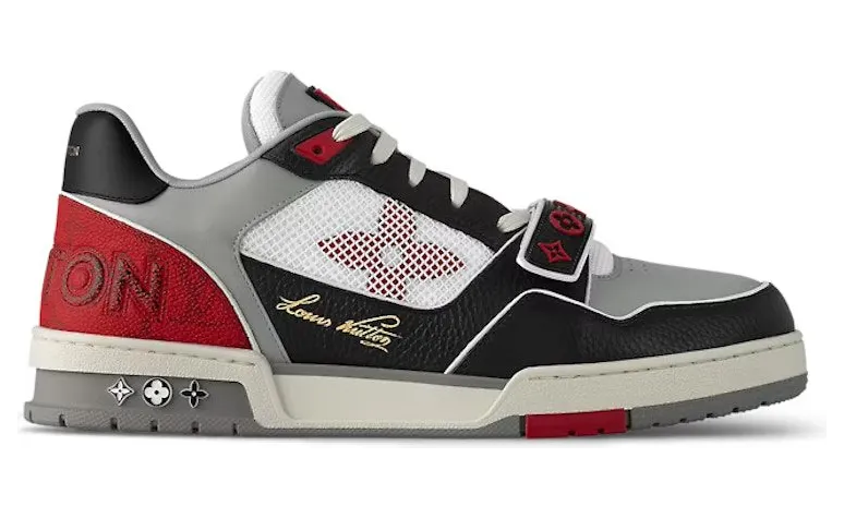 Louis Vuitton Lolv Trainer Strap On Black Grey Red (1AC4ZU)